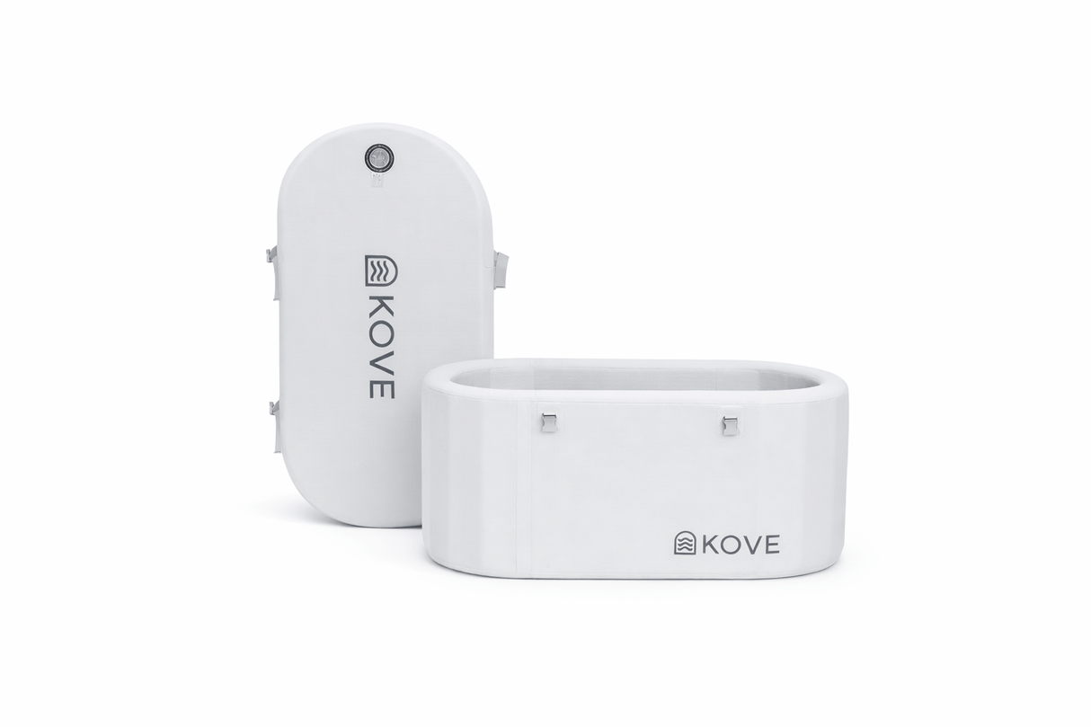 KOVE Pro Ice Bath – Compact Reclined Cold Plunge (Chiller Compatible) White