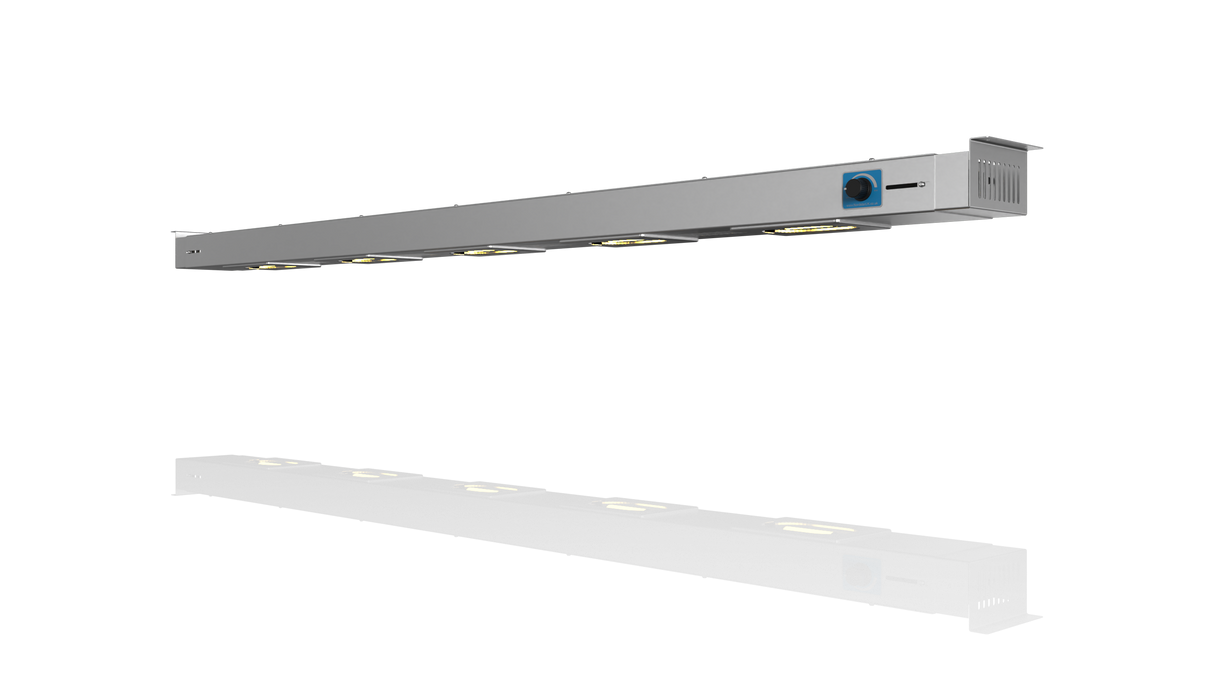 Nordstar Heated Gantry Strip Light Retro Fit 1600 - 1700mm | NSGL1600-1700 Heated Gantry Chef's Rack Nordstar