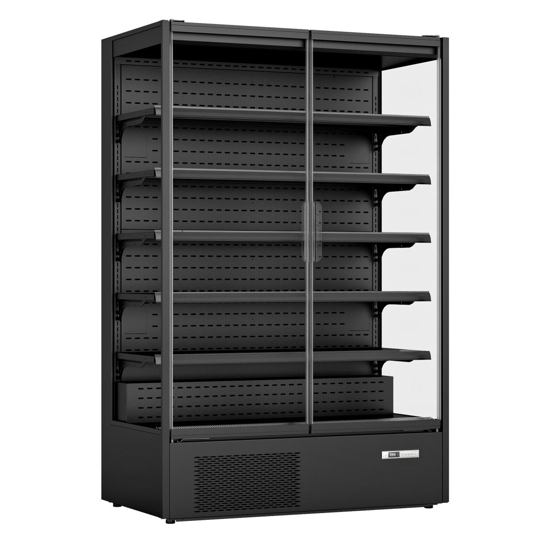 Prodis Panoramic Frameless Glass Door Multideck Black - XMD1250-P-FGD-K Refrigerated Merchandisers Prodis