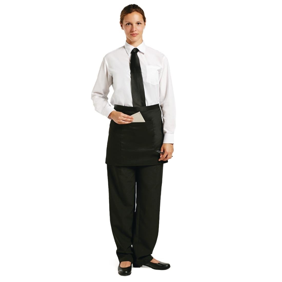 Chef Works Short Bistro Apron Black - A425 Aprons Chef Works