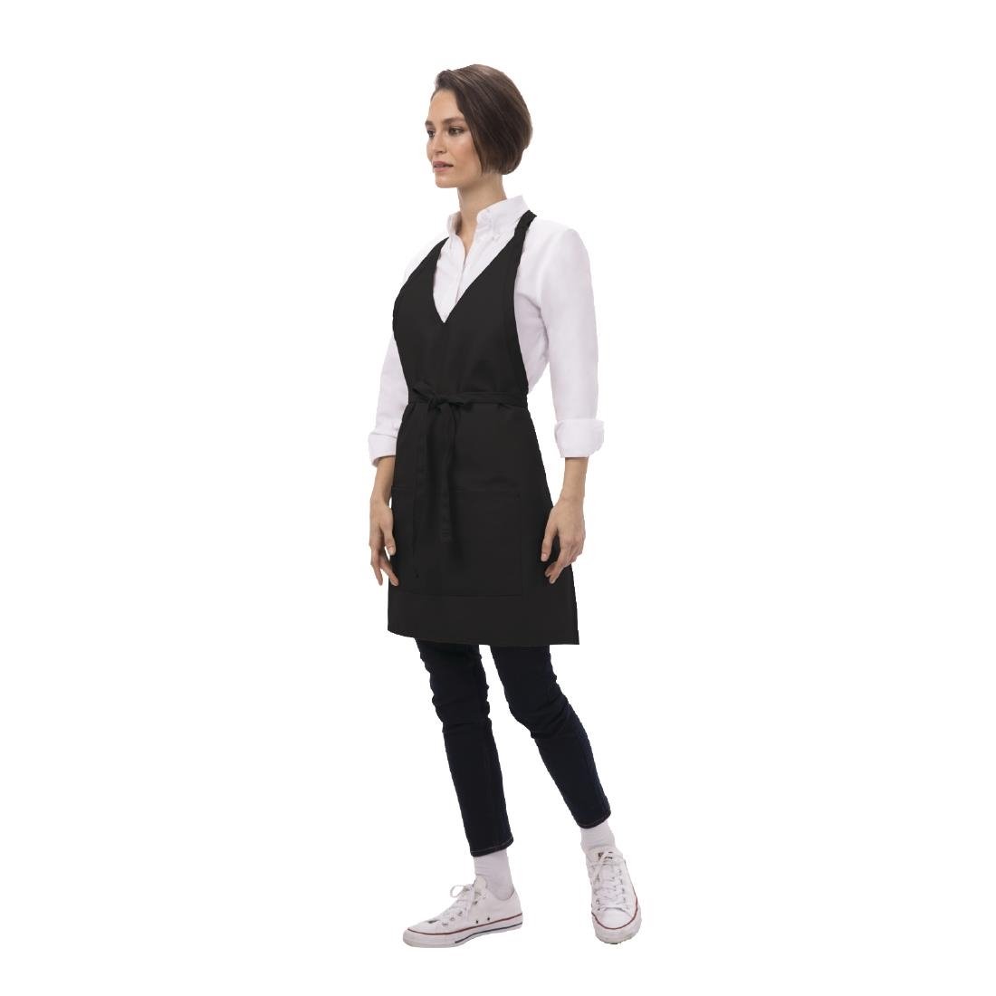 Chef Works Tuxedo Bib Apron Black - A709 Aprons Chef Works