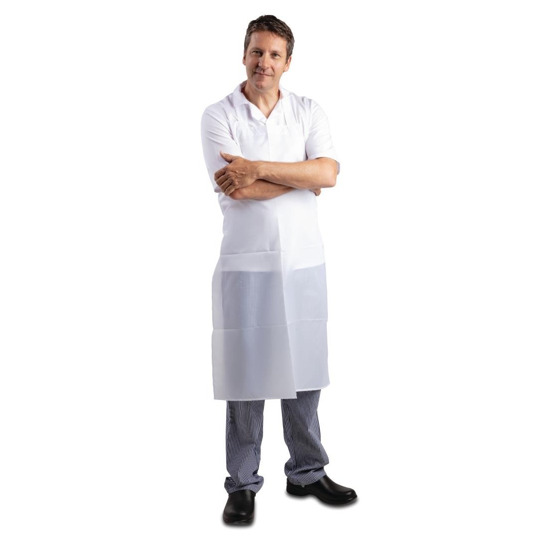 Whites Water Resistant Bib Apron White - A897 Aprons Whites Chefs Clothing