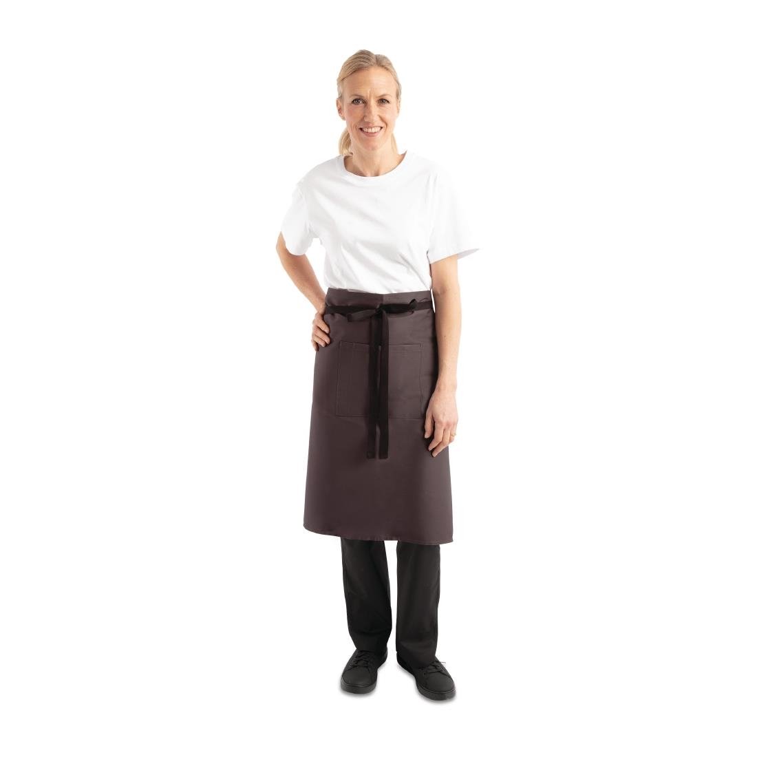 Chef Works Regular Bistro Apron Charcoal - A907 Aprons Chef Works