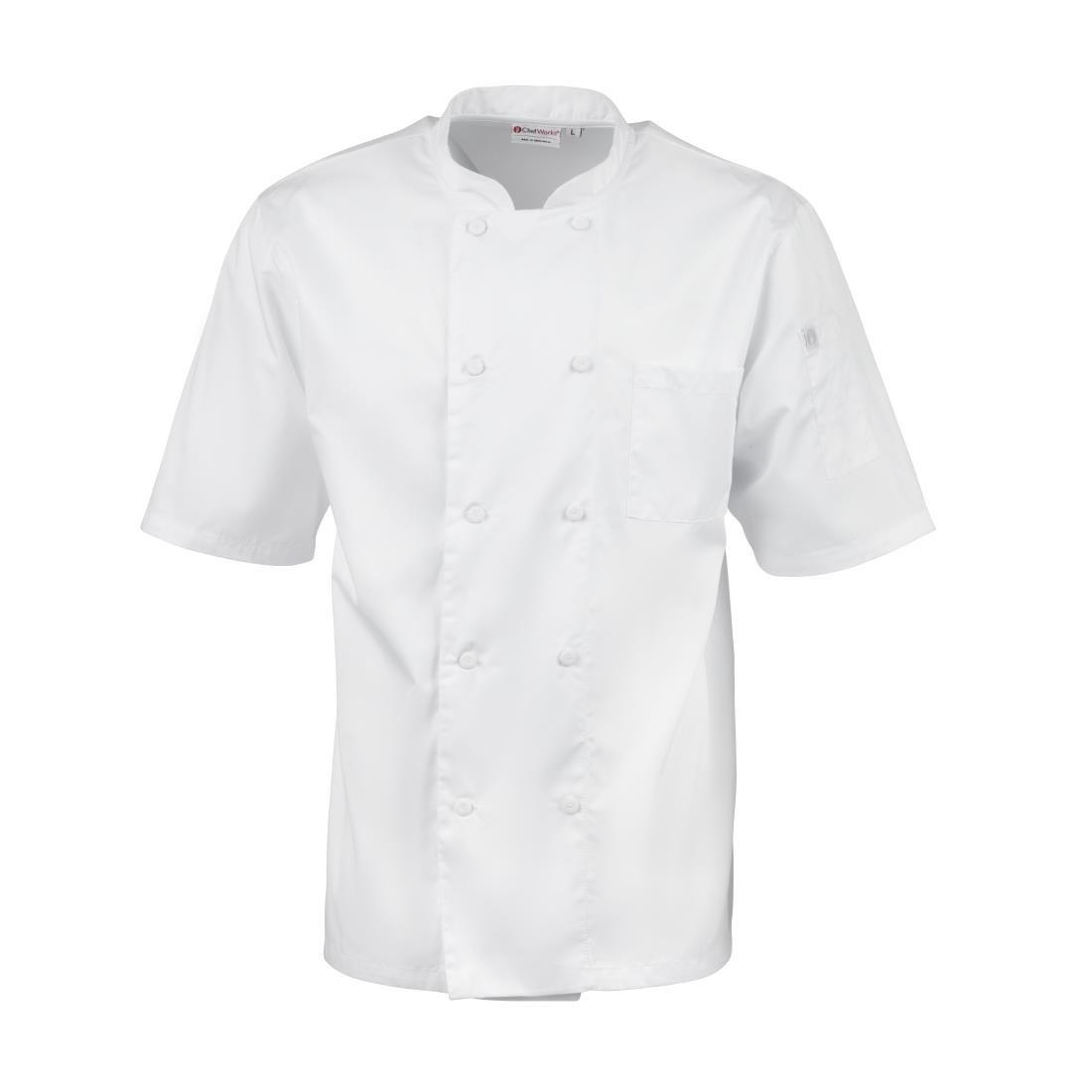 Chefs Works Montreal Cool Vent Unisex Short Sleeve Chefs Jacket White 3XL - A914-3XL Chef Works Chefs Jackets Chef Works