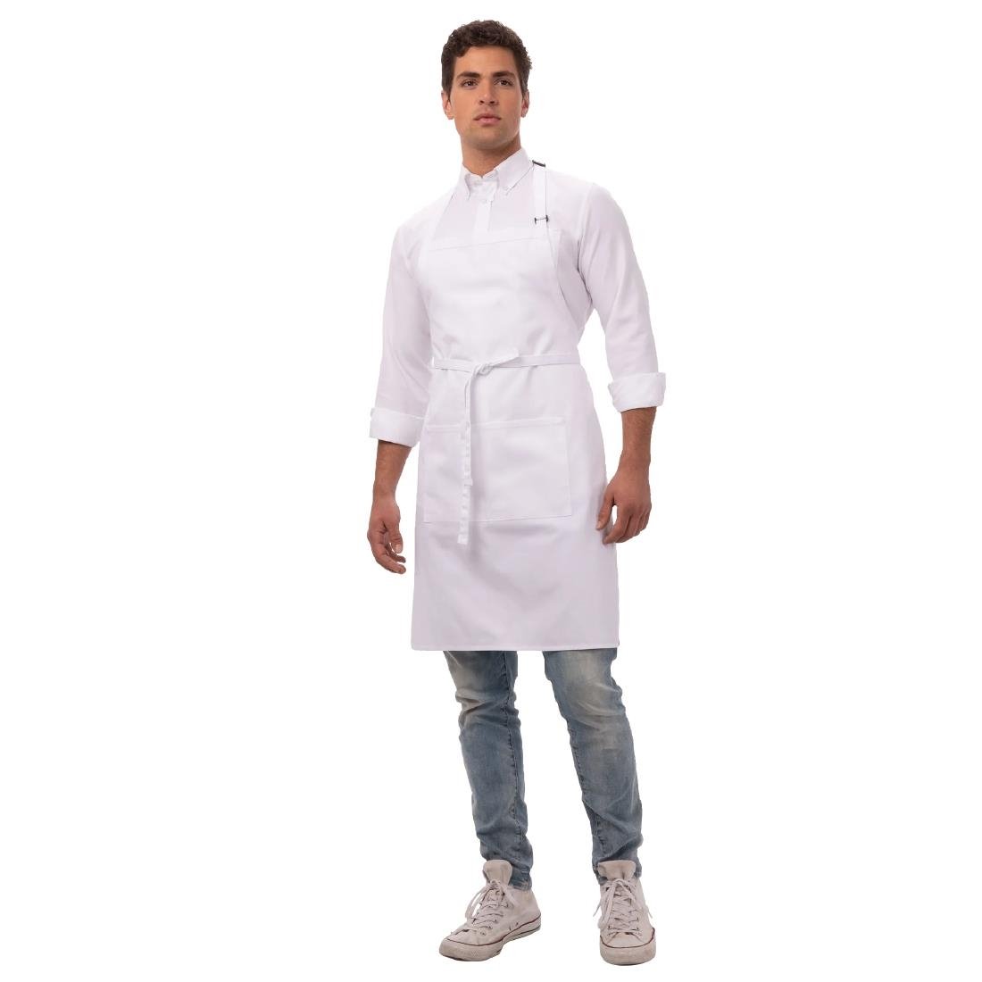 Chef Works Bib Apron White - A923 Aprons Chef Works