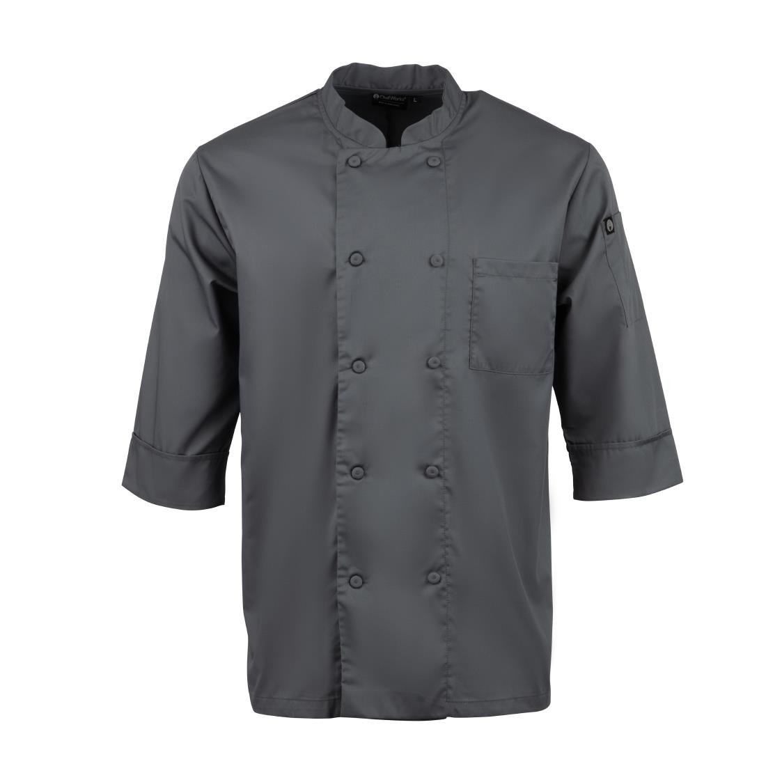 Colour By Chef Works Unisex Chef Jacket Grey 3XL - A934-3XL Chef Works Chefs Jackets Chef Works