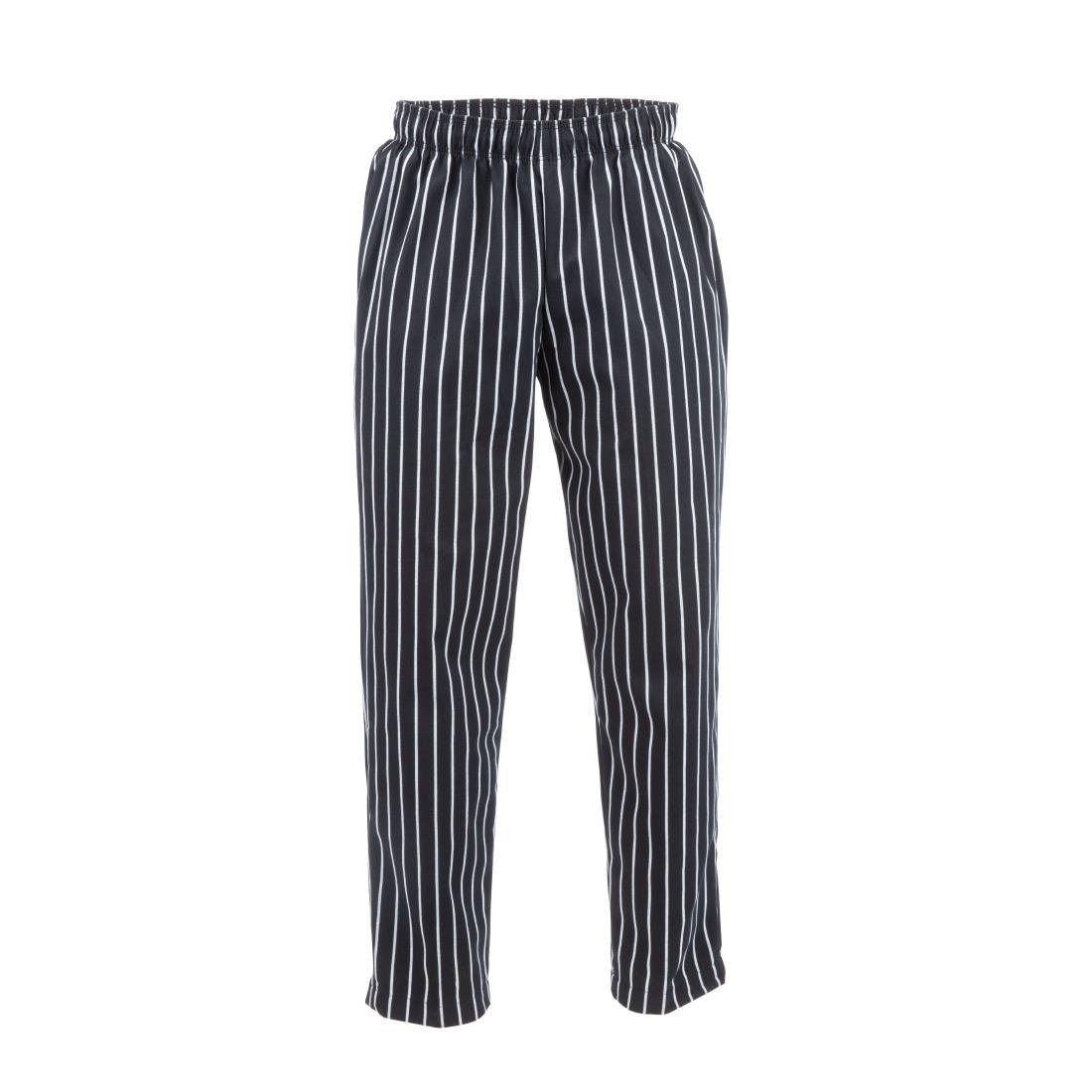 Chef Works Designer Baggy Pant Chalk Stripe L - A940-L Chef Works Chef Trousers Chef Works