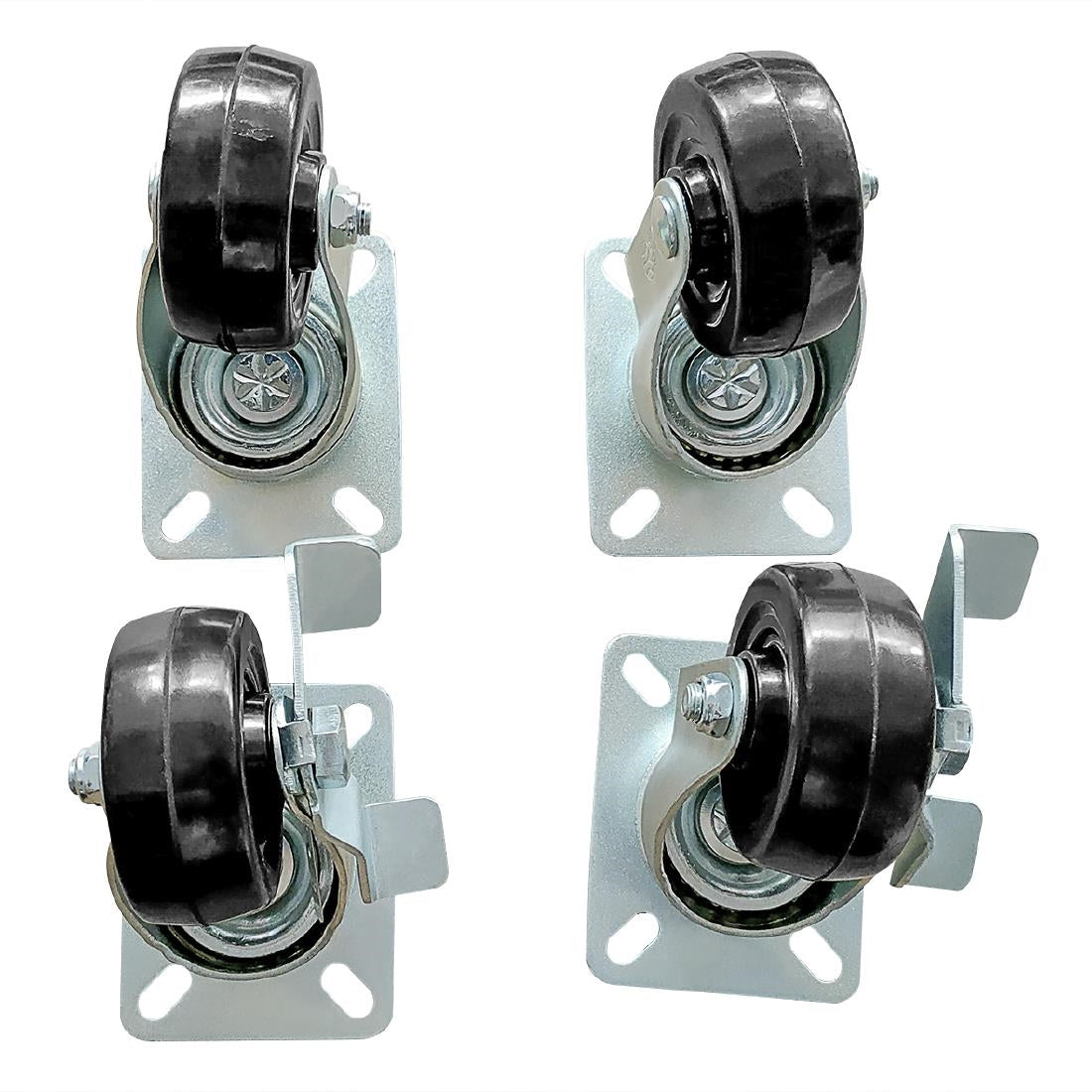 Polar Set of 4 Standard and Braked Castors - AK837 Polar