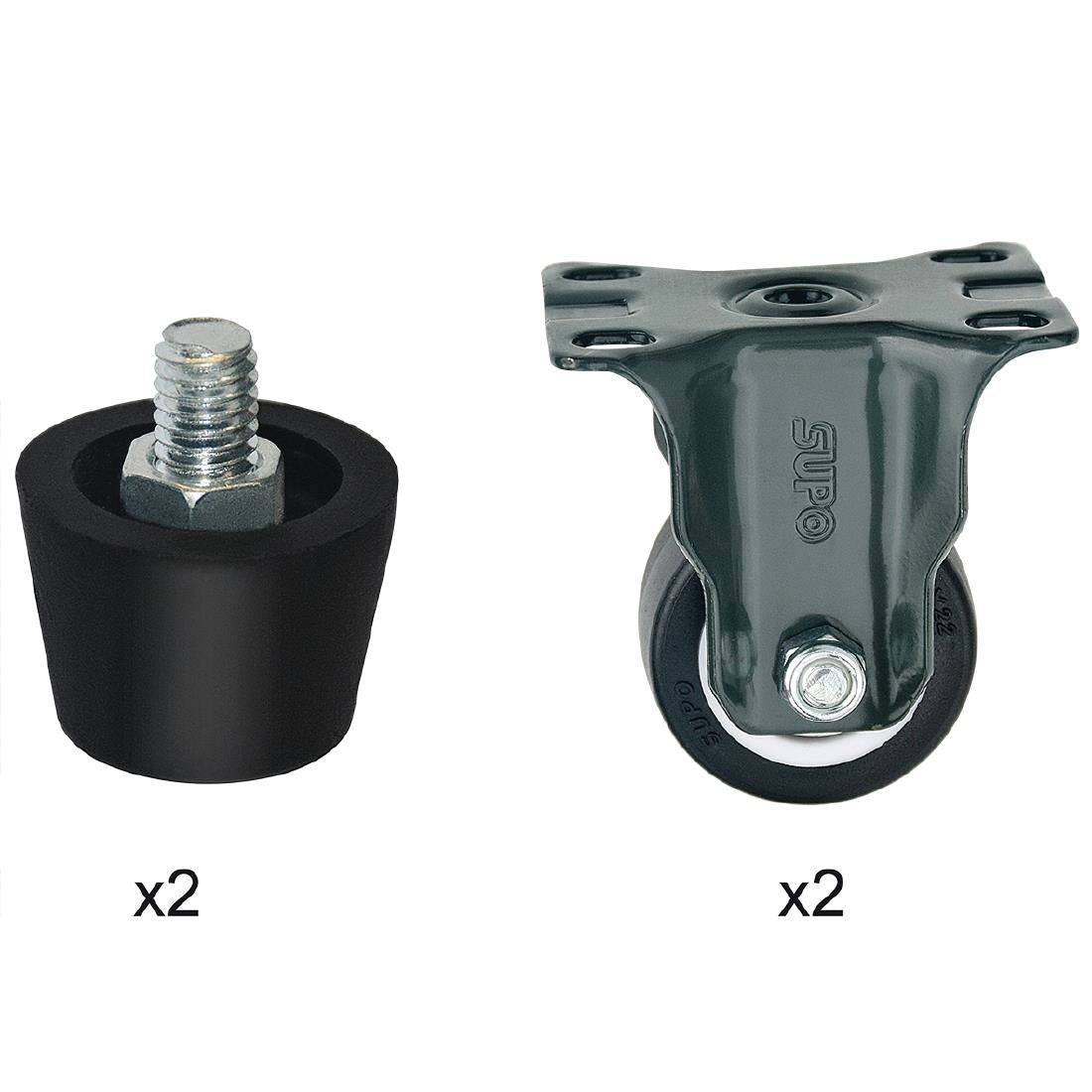 Buffalo Complete Feet and Set of 4 Standard Castors - AL006 Buffalo