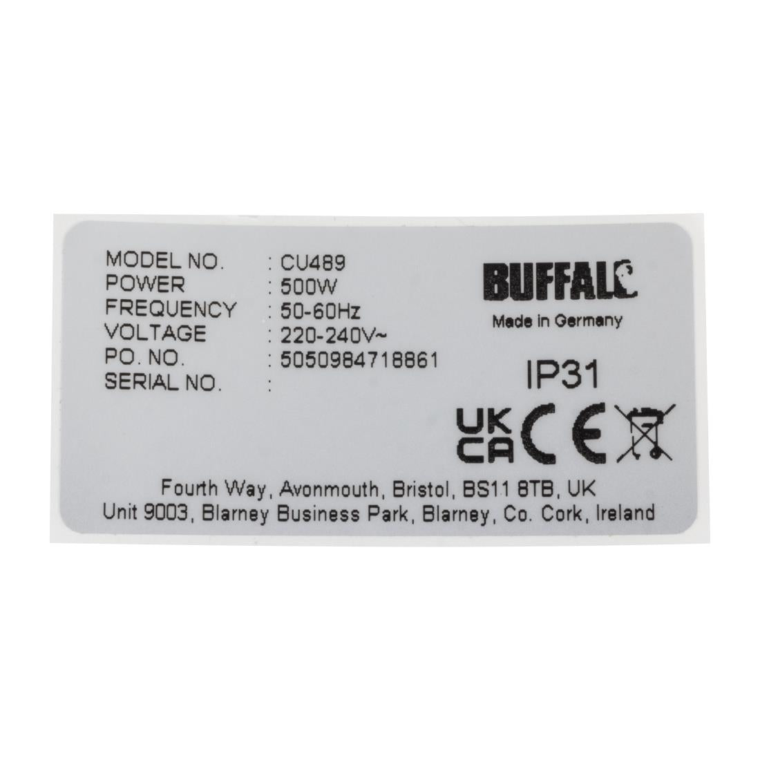 Buffalo Type Label - AP475 Buffalo