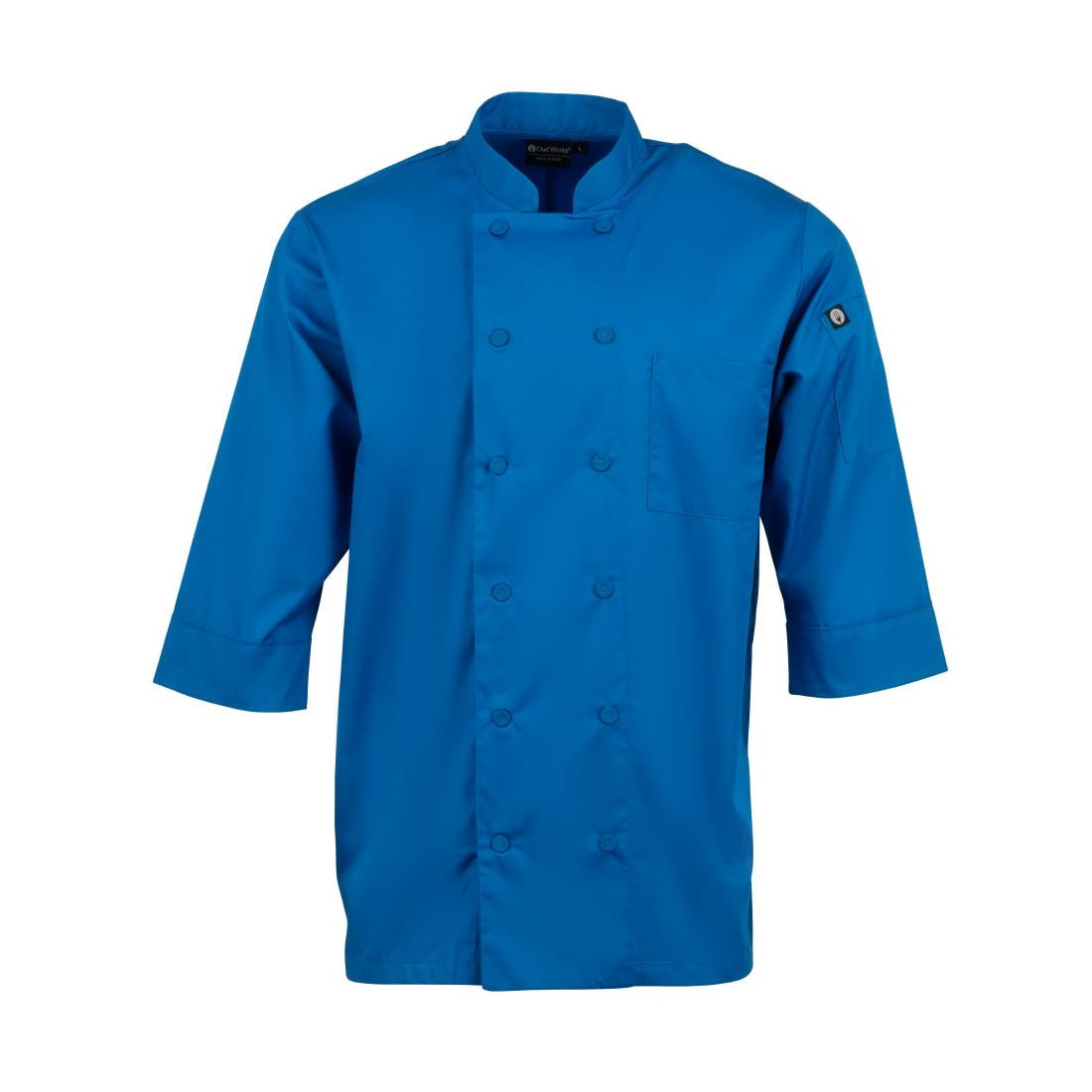 Chef Works Unisex Chefs Jacket Blue L - B178-L Chef Works Chefs Jackets Chef Works