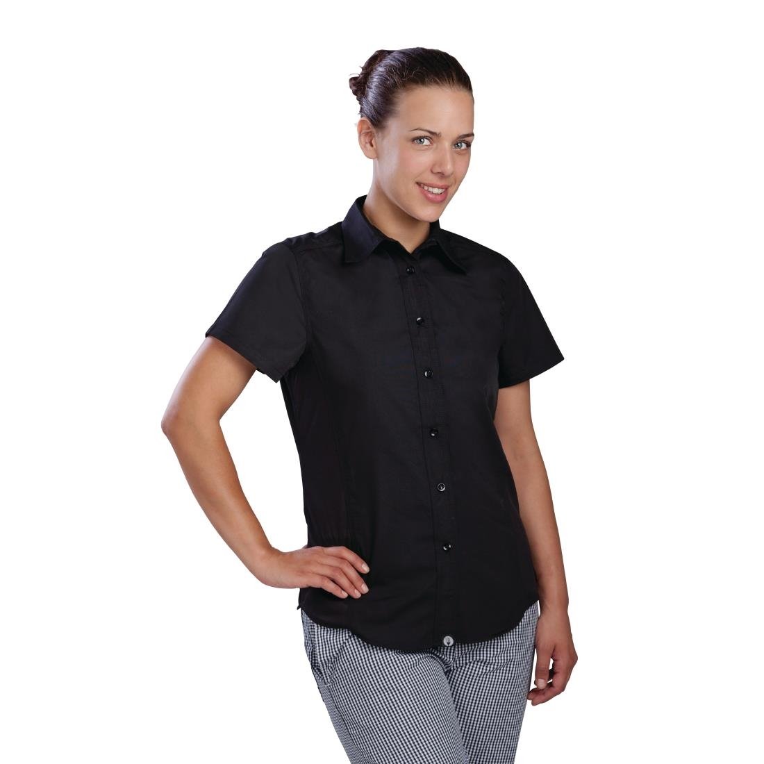 Chef Works Womens Cool Vent Chefs Shirt Black S - B181-S Chef Shirts Chef Works