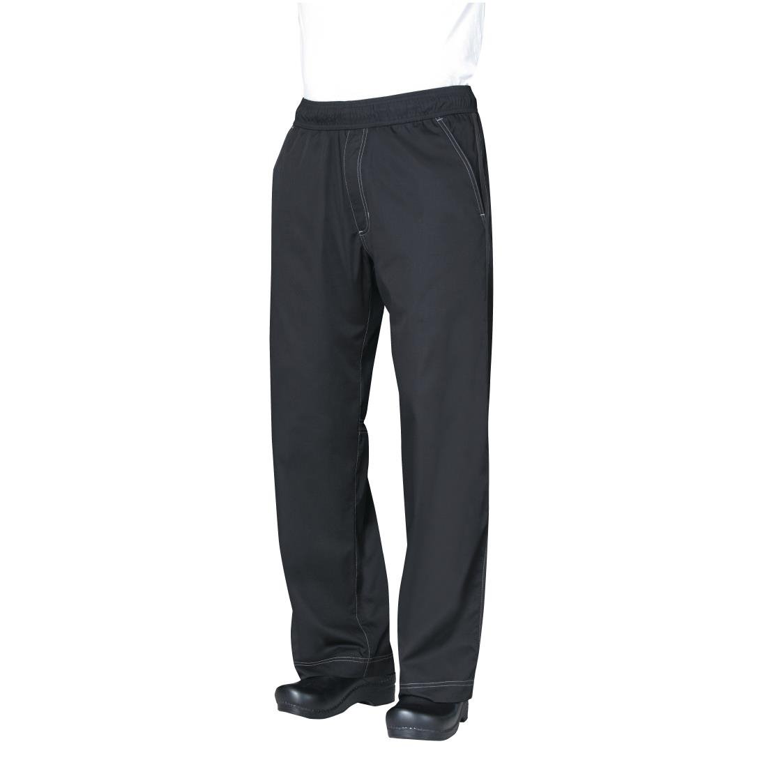 Chef Works Unisex Cool Vent Baggy Chefs Trousers Black M - B187-M Chef Works Chef Trousers Chef Works