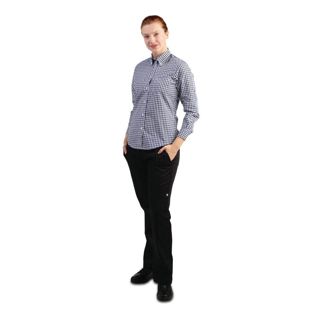Chef Works Womens Gingham Shirt Black S - B217-S Chef Works