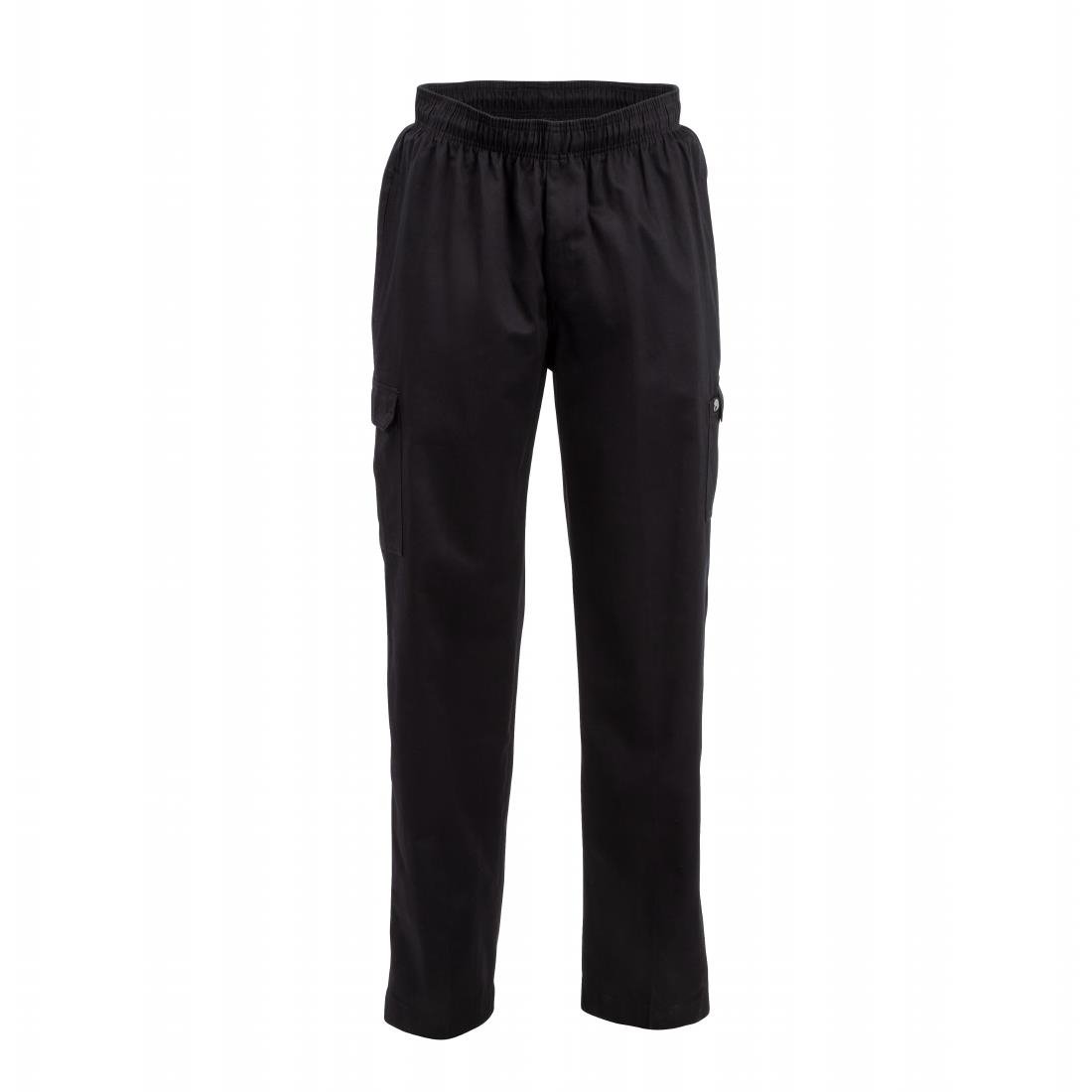 Chef Works Unisex Classic Fit Cargo Chefs Trousers Black S - B222-S Chef Works Chef Trousers Chef Works