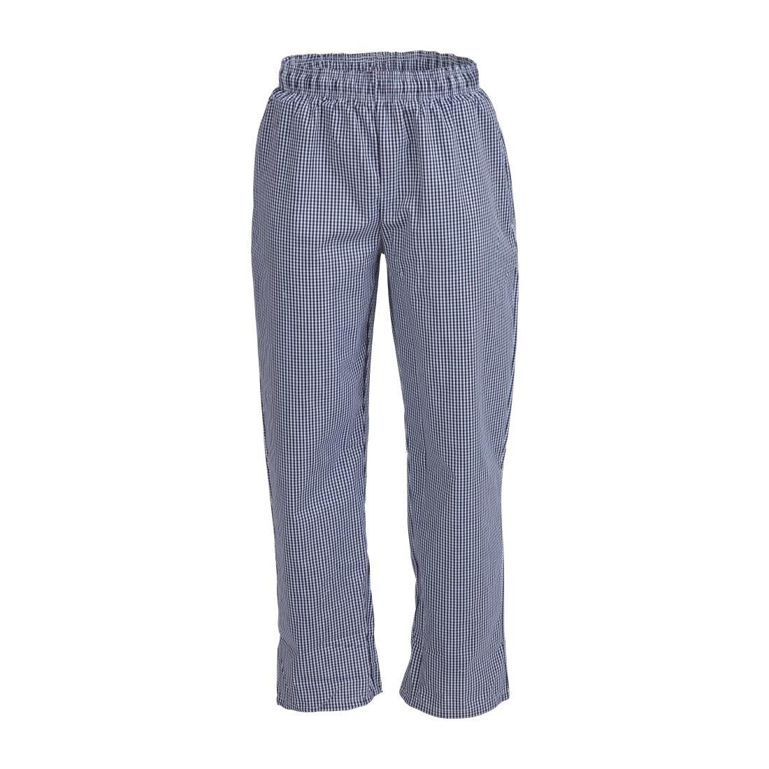 Whites Unisex Vegas Chefs Trousers Small Blue and White Check XS - B311-XS Whites Chef Trousers Whites Chefs Clothing