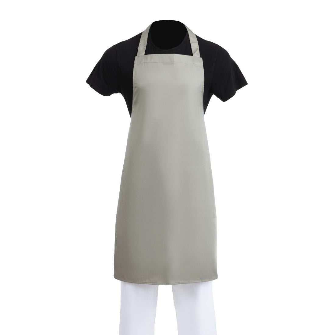 Whites Polycotton Bib Apron Olive - B427 Aprons Whites Chefs Clothing