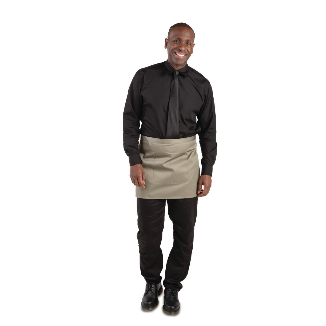 Whites Short Bistro Apron Olive - B431 Aprons Whites Chefs Clothing