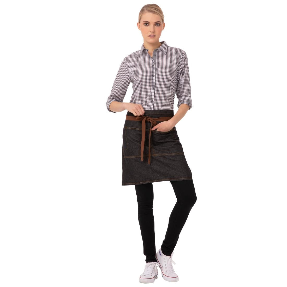 Chef Works Urban Memphis Half Bistro Apron Black - B587 Aprons Chef Works Urban