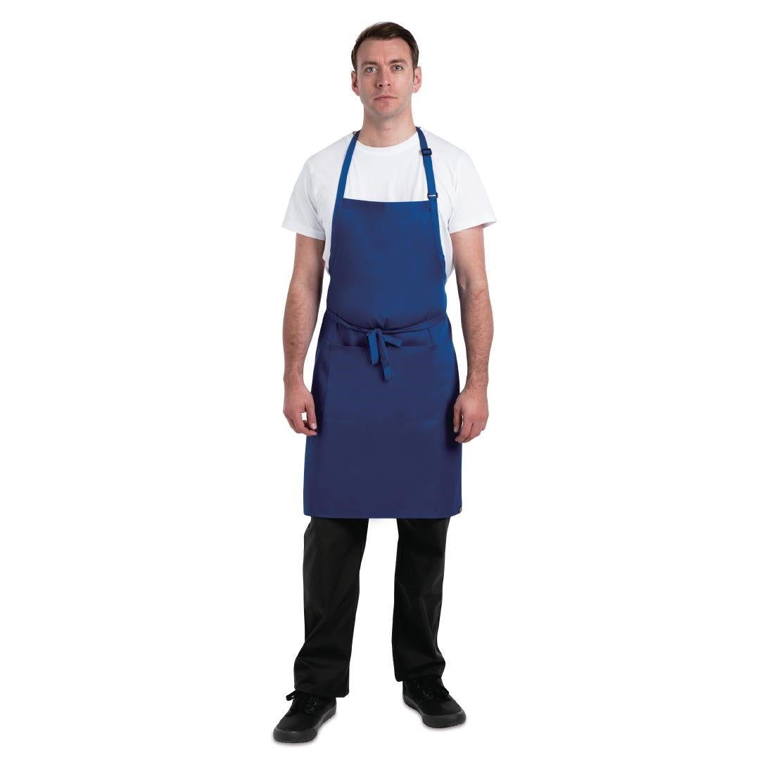 Chef Works Butchers Bib Apron Royal Blue - B679 Aprons Chef Works
