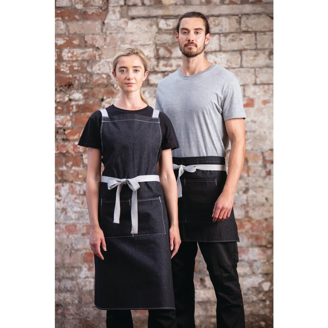 Southside Waist Apron Denim Black 760mm - B995 Aprons Southside
