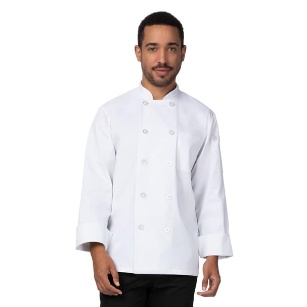 Chef Works Le Mans Recycled Chef Jacket White M - BA046-M Chef Works Chefs Jackets Chef Works