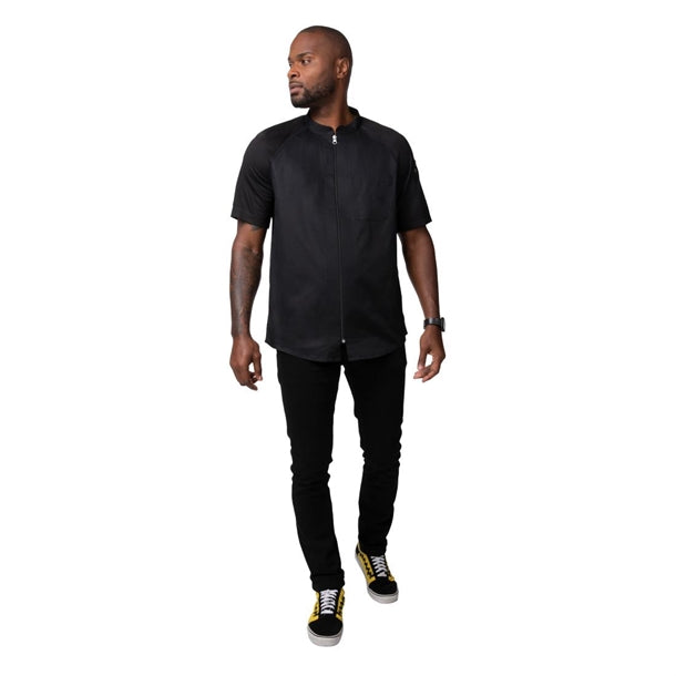 Chef Works Arcadia Sustainable Chef Jacket Black 2XL - BA074-2XL Chef Works Chefs Jackets Chef Works