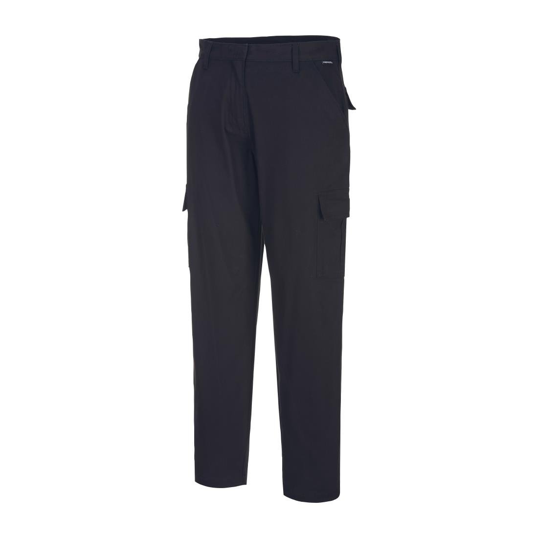 Portwest Eco Women's Stretch Cargo Trousers Black Size 14 - BA088-14 Uniform Trousers Portwest