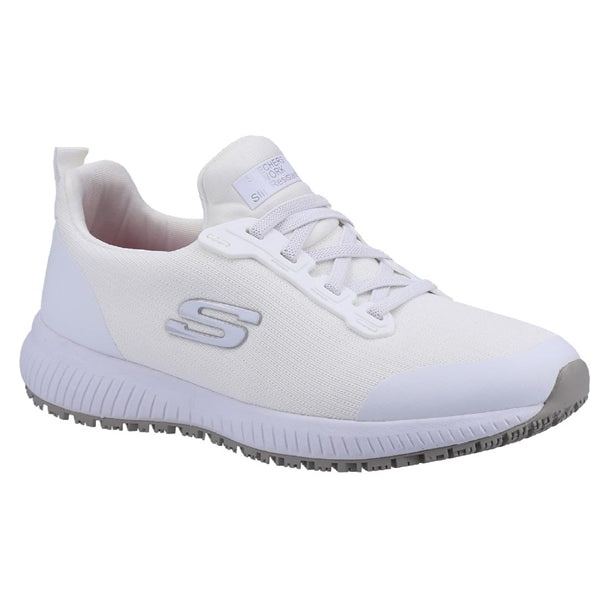 Skechers Womens Slip Resistant Squad Trainers White 36 - BA154-36 Skechers Shoes Skechers