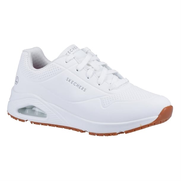 Skechers Mens UNO Slip Resistant Trainers 43 White - BA156-43 Skechers Shoes Skechers