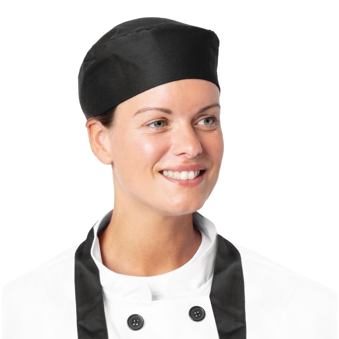 Nisbets Essentials Chef Skull Caps Black (Pack of 2) - BB476 Chef Beanies & Skull Caps Nisbets Essentials