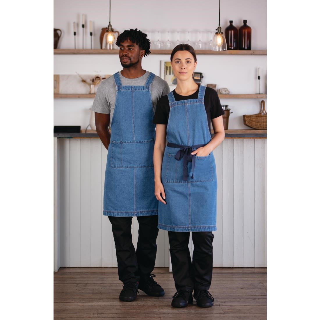 Southside Denim Bib Apron Light Blue - BB694 Aprons Southside