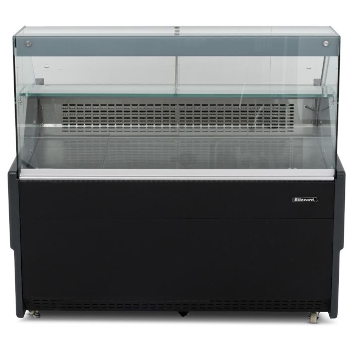 Blizzard Serve Over Counter 1 Door 1340mm Wide Black Laminated - BFG130BK Standard Serve Over Counters Blizzard
