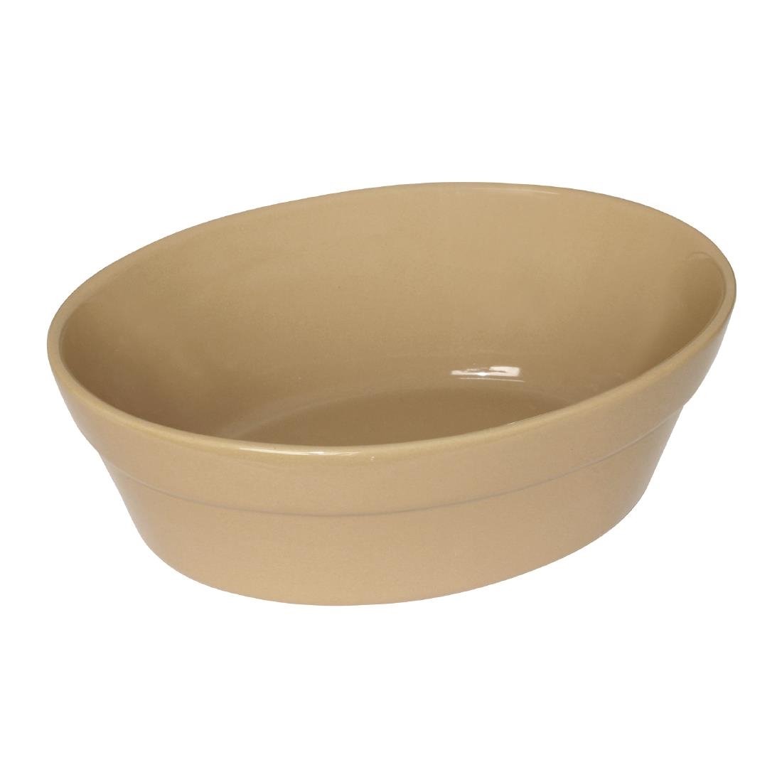 Olympia Stoneware Oval Pie Bowls 161 x 116mm (Pack of 6) - C108 Bowls Olympia