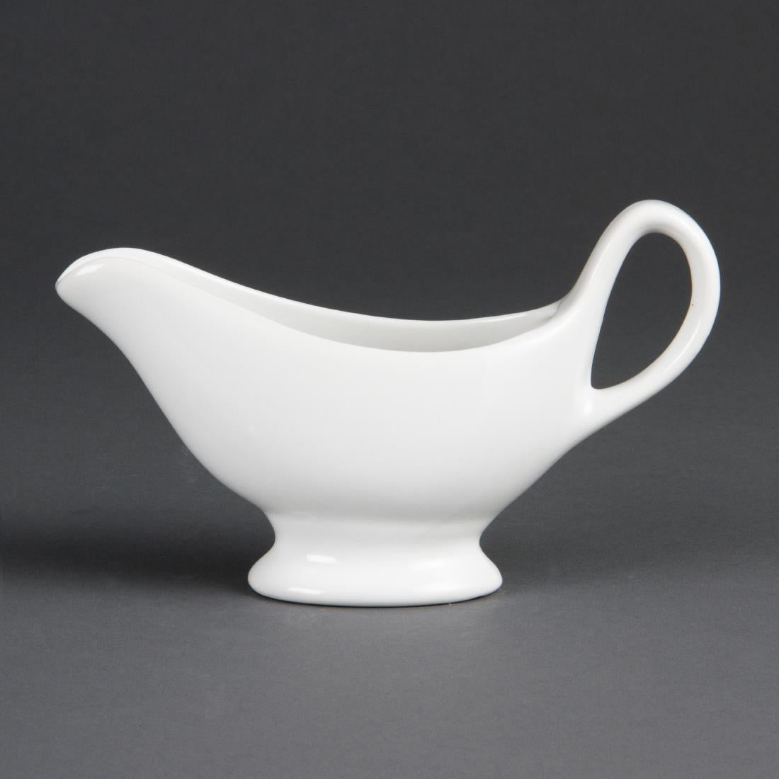 Olympia Whiteware Gravy Boats 180ml (Pack of 6) - C243 Olympia Crockery Olympia