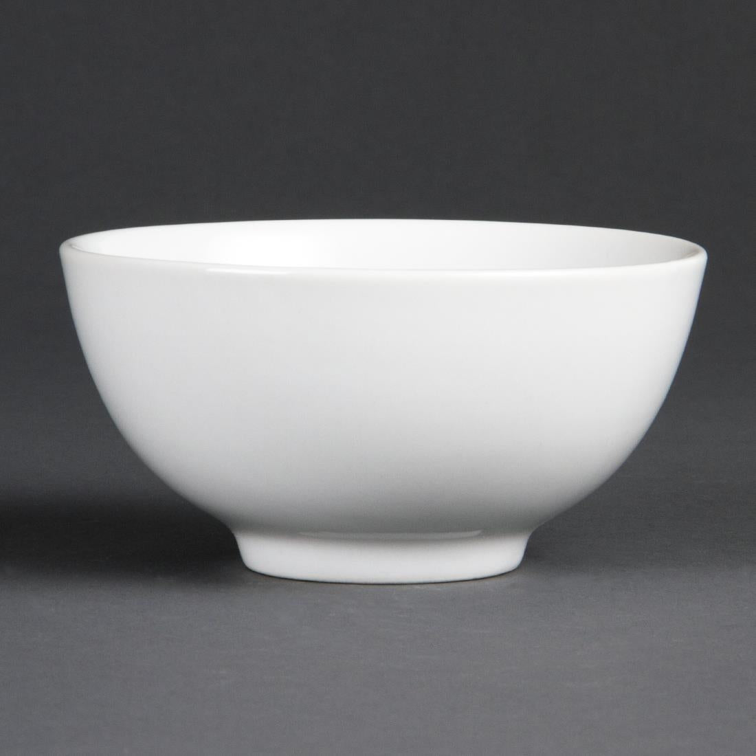 Olympia Whiteware Rice Bowls 130mm 390ml (Pack of 12) - C253 Bowls Olympia