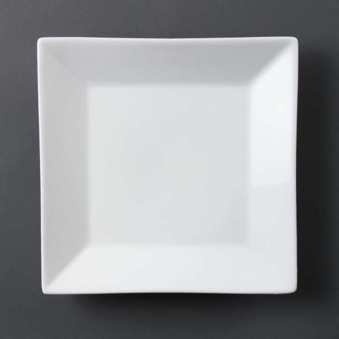 Olympia Whiteware Square Plates Wide Rim 250mm (Pack of 6) - C360 Plates Olympia