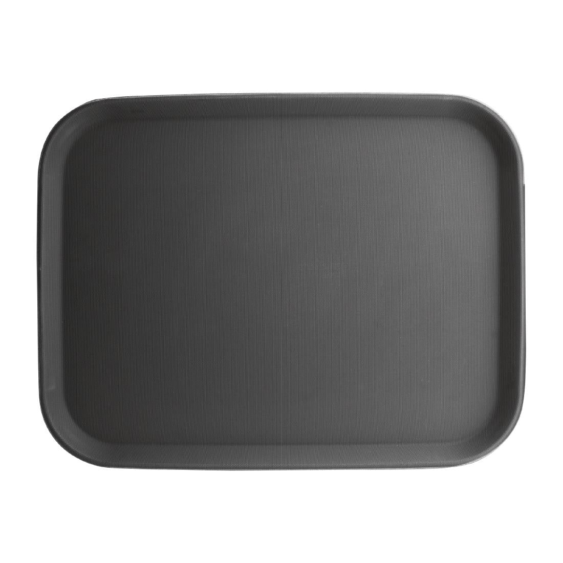 Olympia Kristallon Polypropylene Rectangular Non-Slip Tray Black 457mm - C559 Olympia