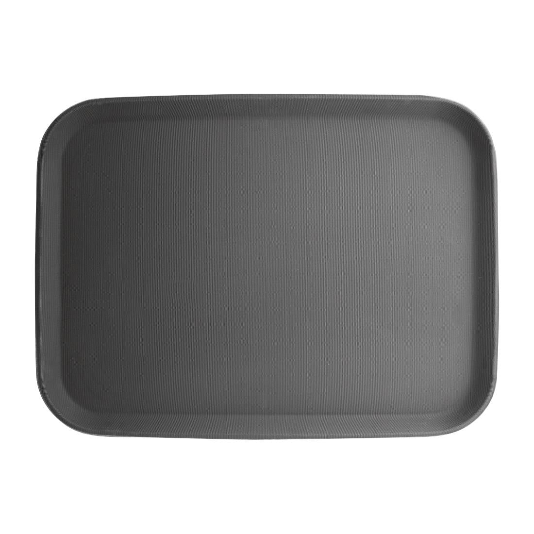 Olympia Kristallon Polypropylene Rectangular Non-Slip Tray Black 510mm - C560 Olympia