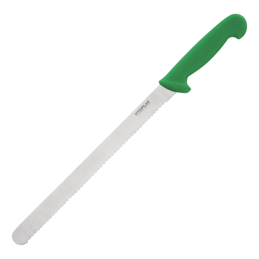 Hygiplas Serrated Slicer Green 30.5cm - C867 Hygiplas