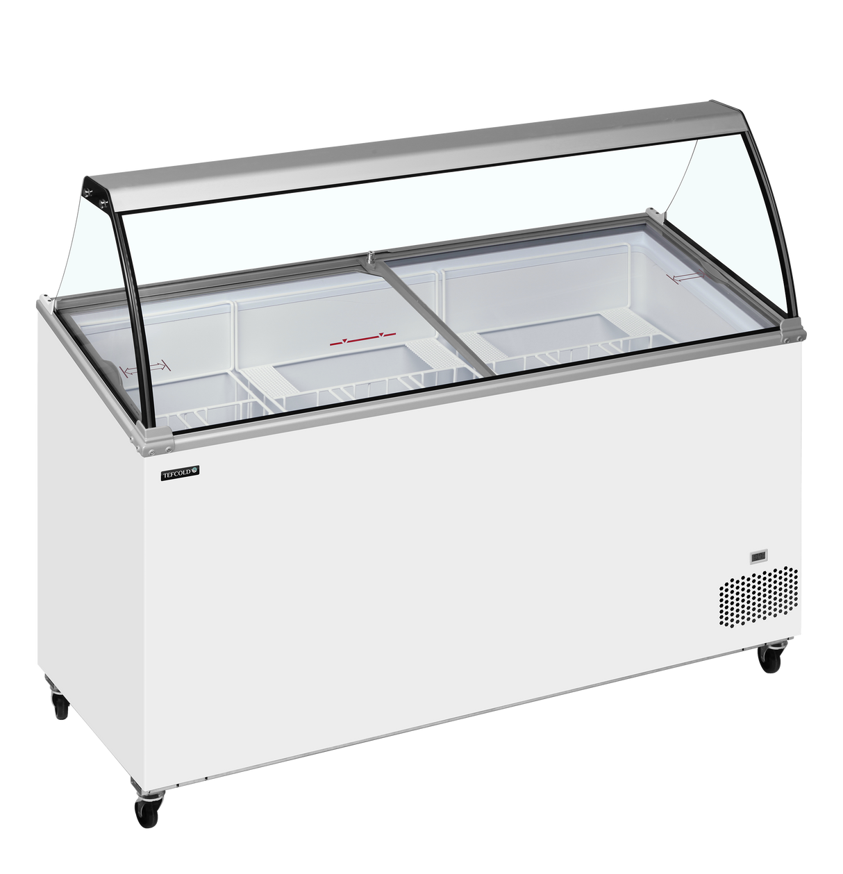 Tefcold Scoop Ice Cream Display - IC501SCE + CANOPY Ice Cream Display Freezers Tefcold