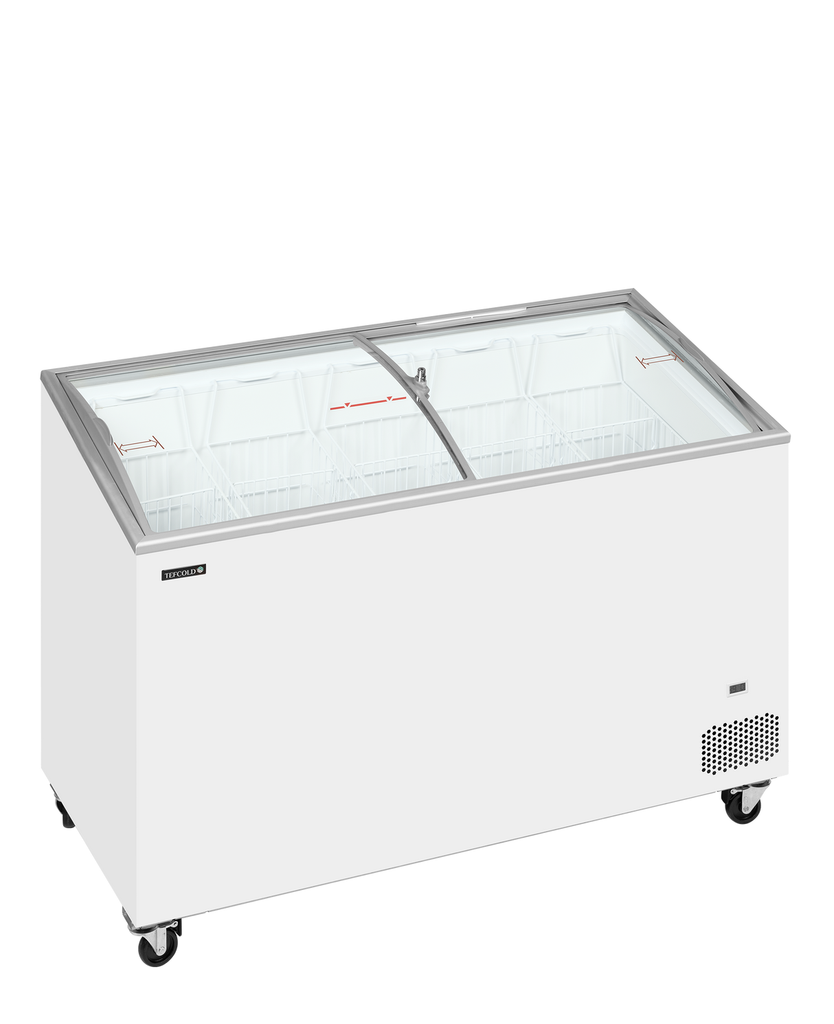 Tefcold Sliding Curved Glass Lid Chest Freezer - IC401SCEB Ice Cream Display Freezers Tefcold