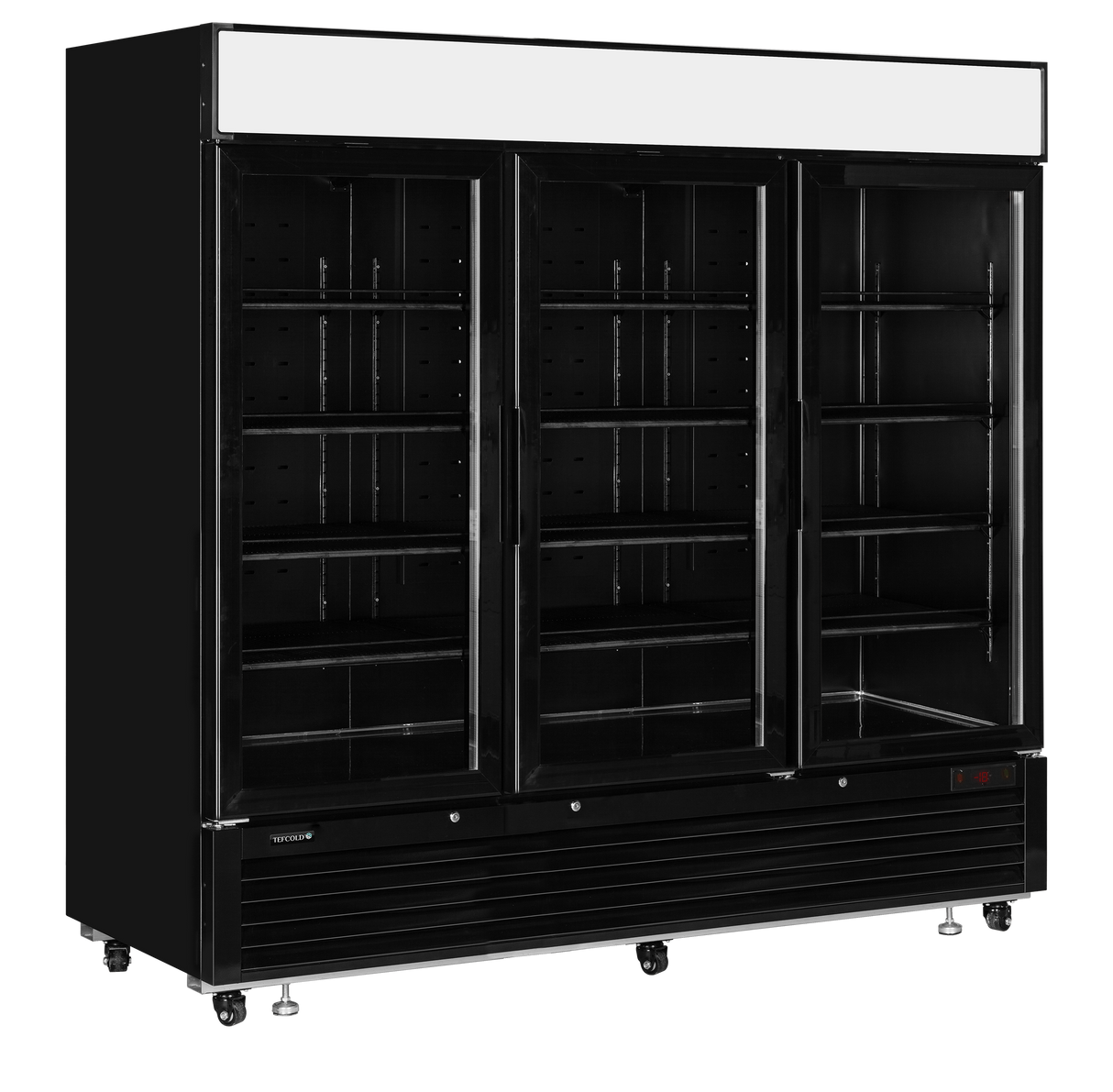 Tefcold Glass Door Display Freezer - LGF7500 Black Tefcold