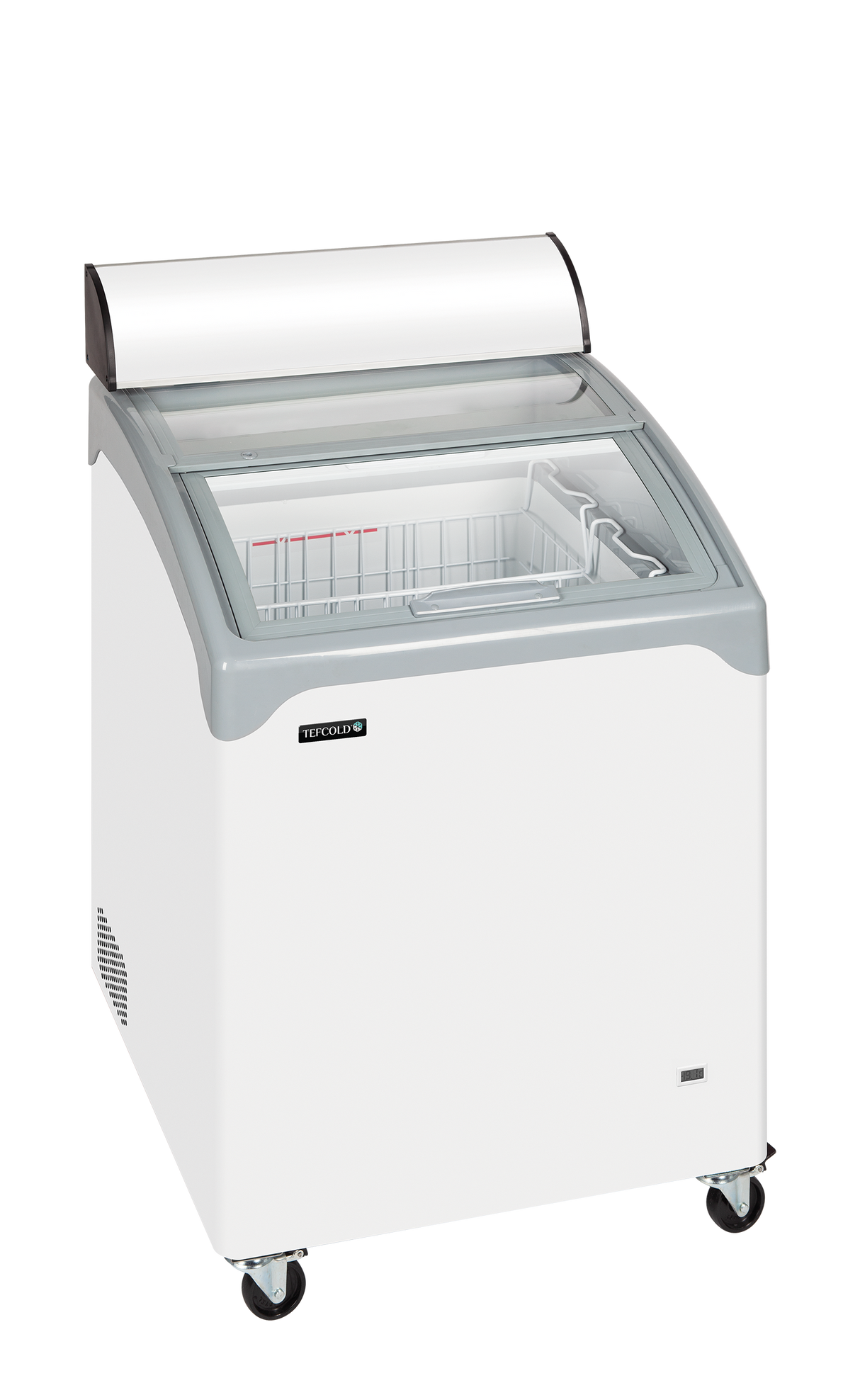 Tefcold Sliding Curved Glass Lid Chest Freezer - NIC101CP Tefcold