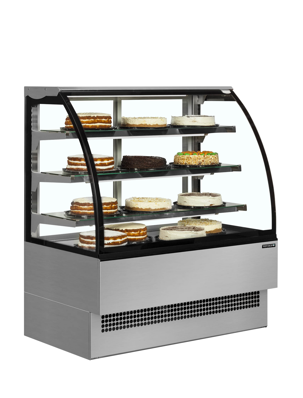 Tefcold Patisserie Display Cabinet - EVO1502 SS Refrigerated Floor Standing Display Tefcold