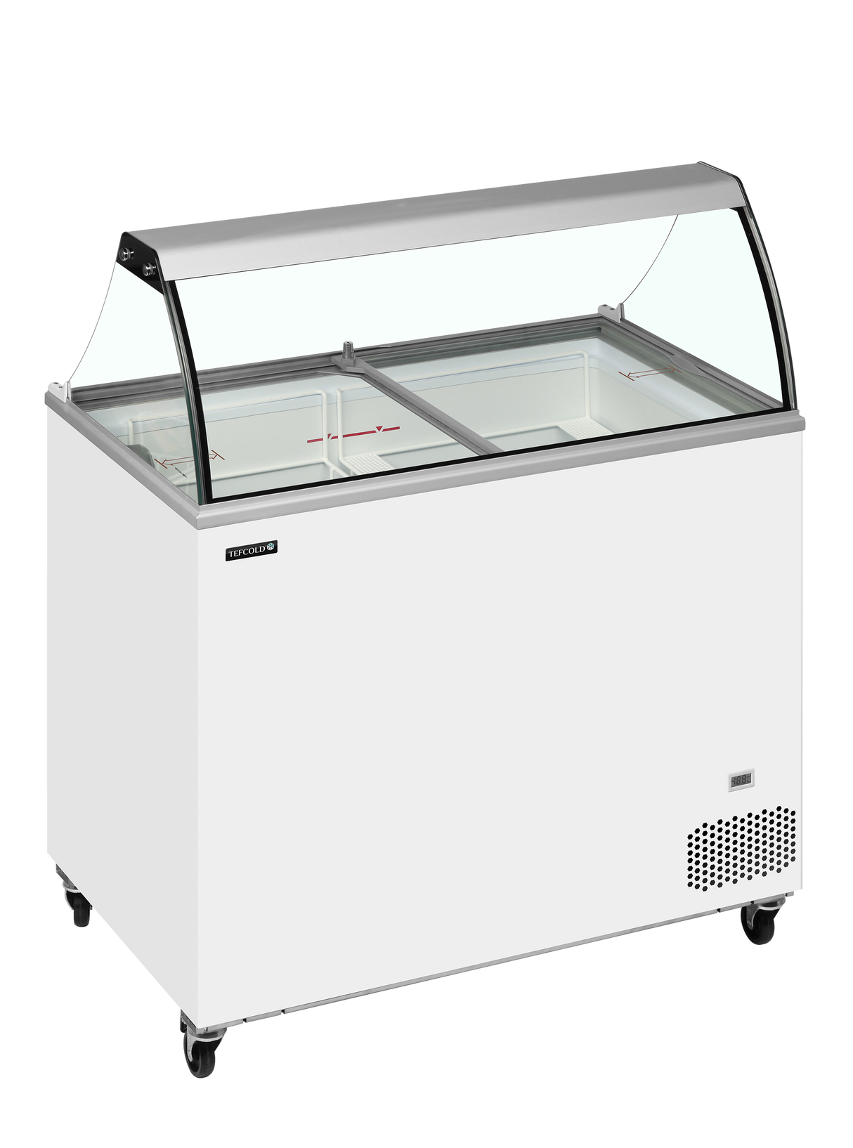 Tefcold Scoop Ice Cream Display - IC301SC + CANOPY Ice Cream Display Freezers Tefcold