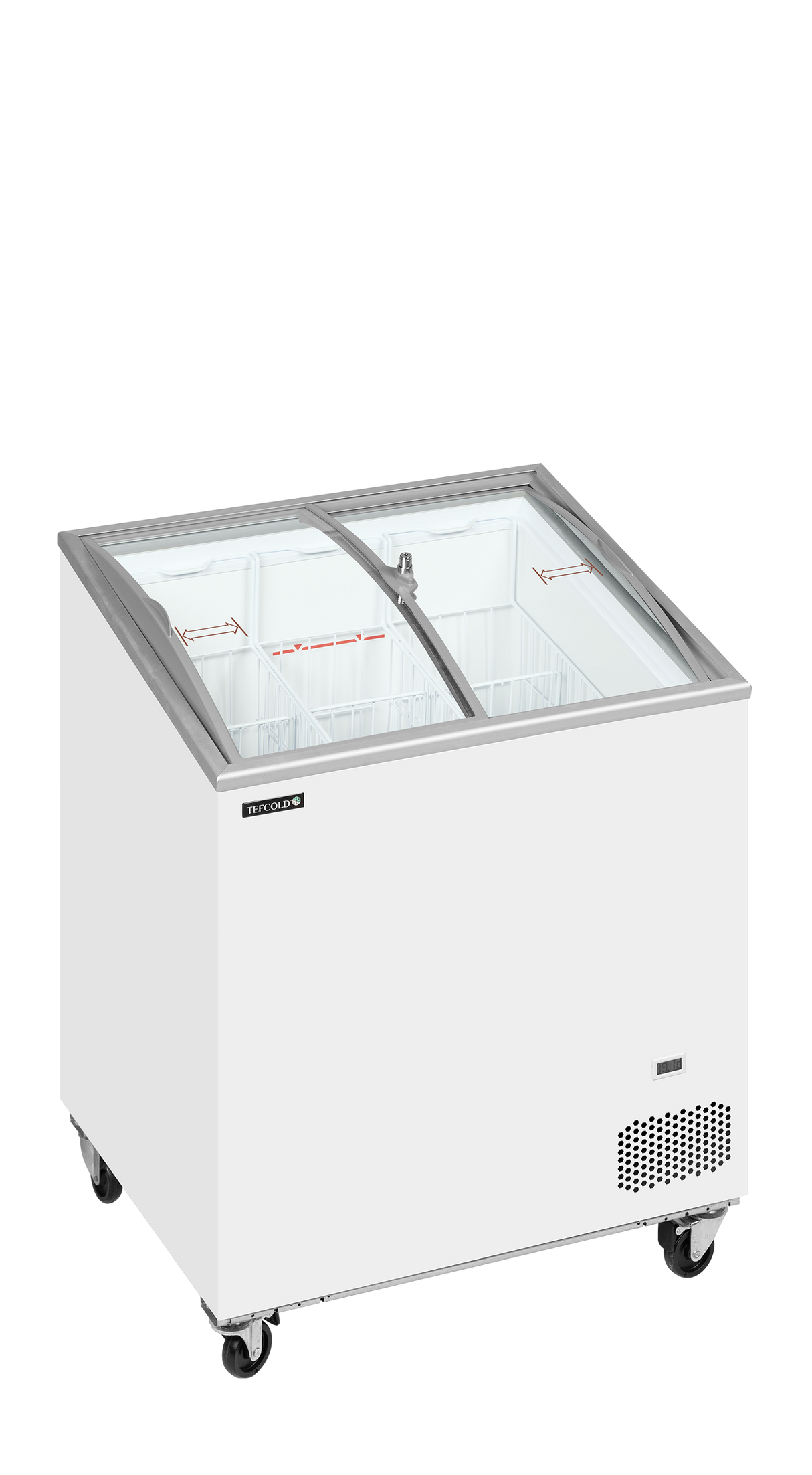 Tefcold Sliding Curved Glass Lid Chest Freezer - IC201SCEB Ice Cream Display Freezers Tefcold
