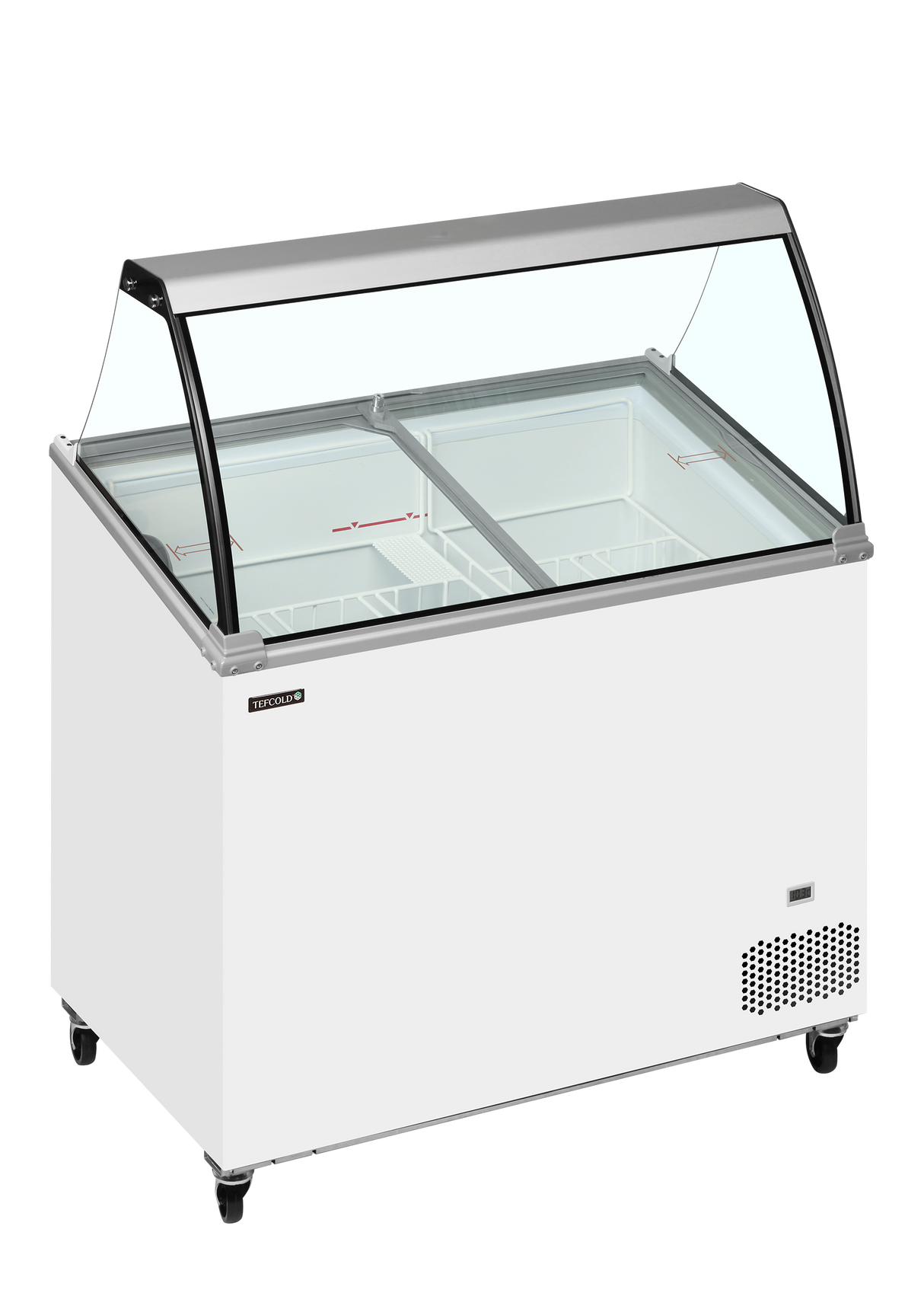 Tefcold Scoop Ice Cream Display - IC301SCE + CANOPY Ice Cream Display Freezers Tefcold