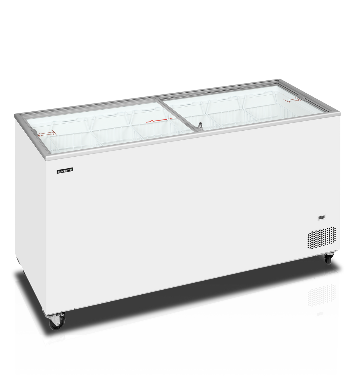 Tefcold Sliding Flat Glass Lid Chest Freezer - IC501SC Tefcold