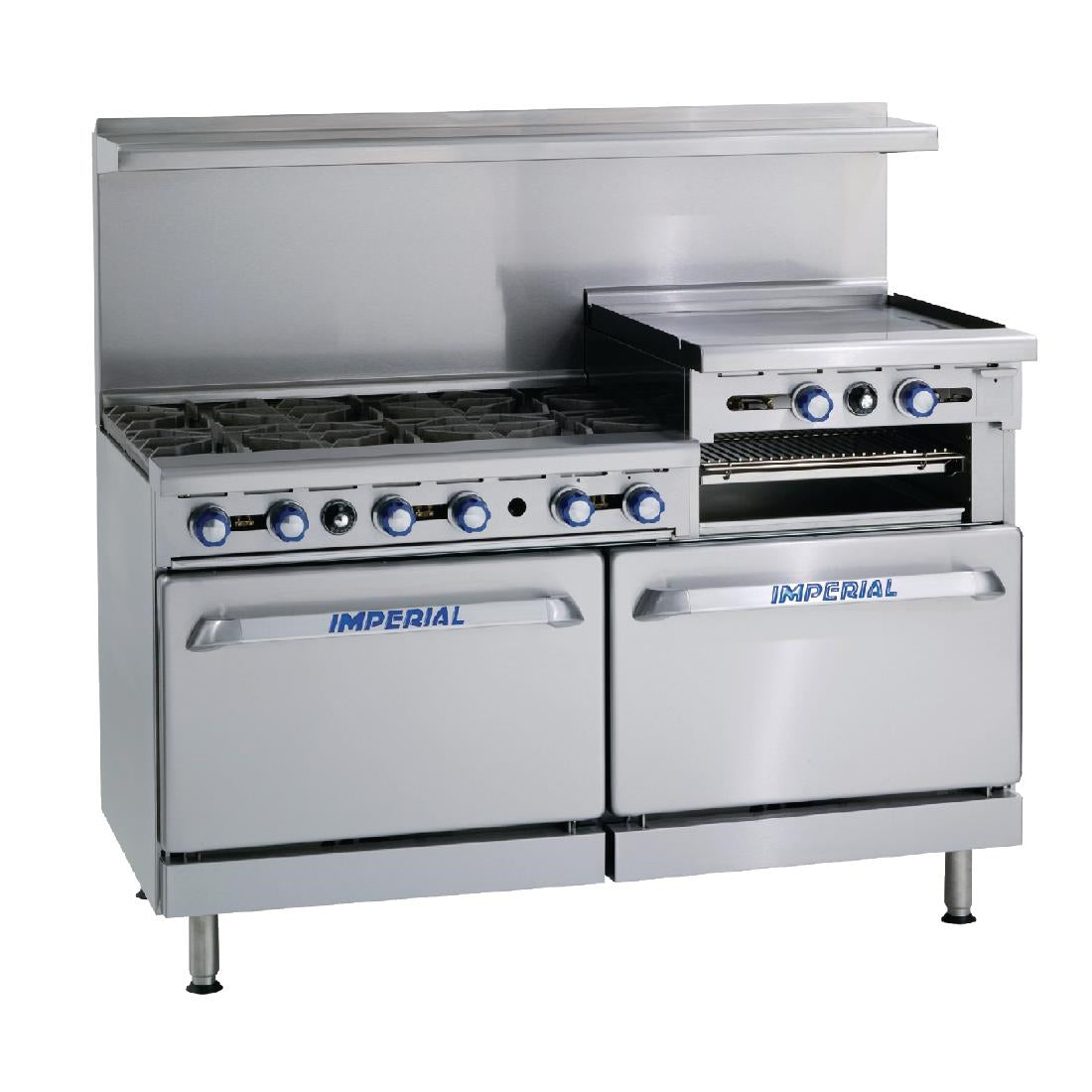 Imperial 6 Burner Natural Gas Oven Range with Griddle IR6RG24-N - CB102-N Imperial